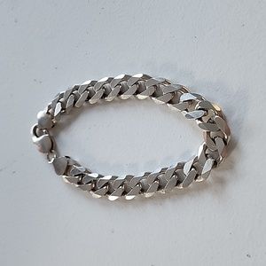 Mens solid silver bracelet